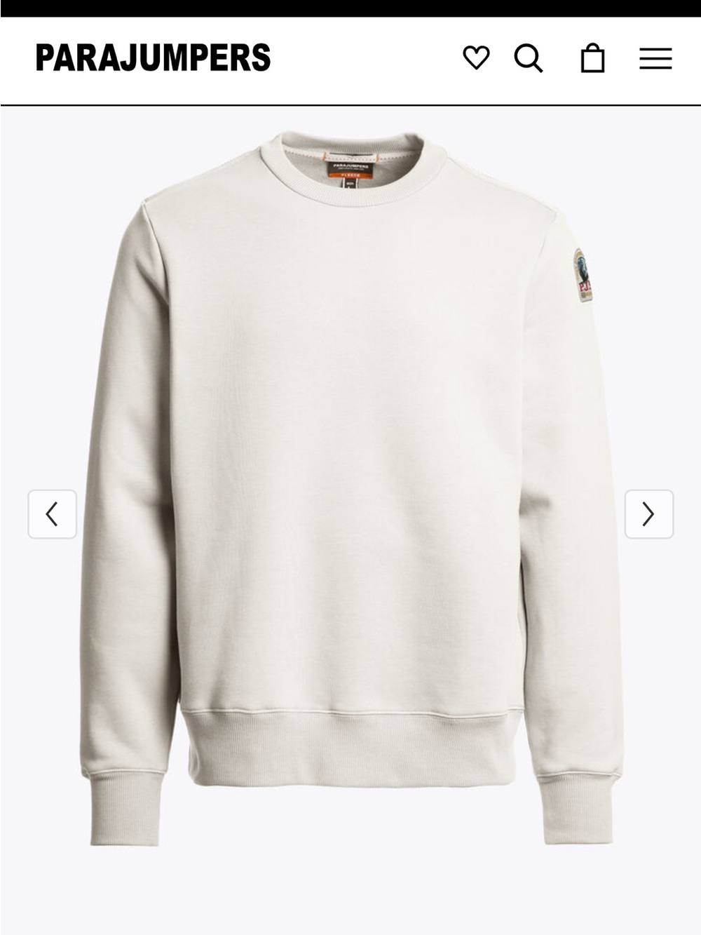Parajumpers K-2 White Crewneck Sweatshirt sXXL